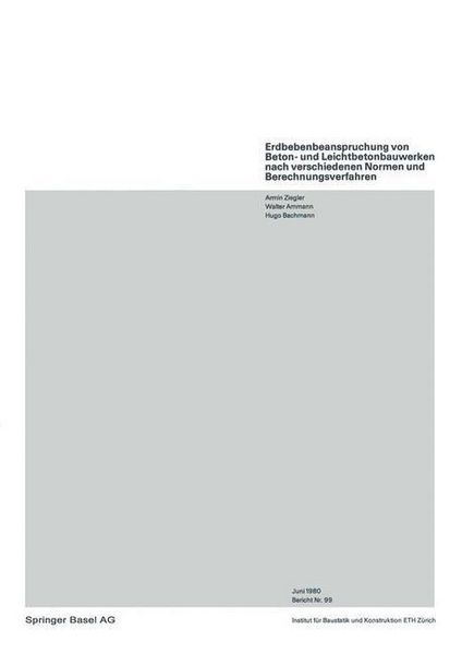 Produktbild: Erdbebenbeanspruchung von Beton- und Leichtbetonbauwerken nach verschiedenen Normen und Berechnungsverfahren