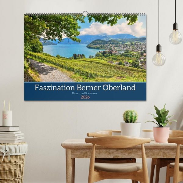 Produktbild: Faszination Berner Oberland - Thuner- und Brienzersee (Wandkalender 2026 DIN A2 quer), CALVENDO Monatskalender
