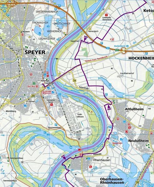 GPS-genau 1:50000: Fahrrad-Tourenkarte Von Mannheim nach Köln 1:50000. KOMPASS Fahrrad-Tourenkarte Rheinradweg 2 KOMPASS-Fahrrad-Tourenkarten, Band 7012 