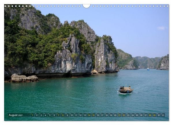 Produktbild: Naturwunder - Halong Bucht (Wandkalender 2027 DIN A3 quer), CALVENDO Monatskalender