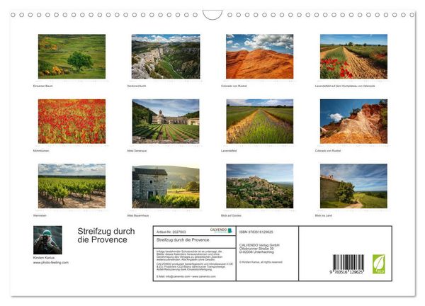 Produktbild: Streifzug durch die Provence (Wandkalender 2026 DIN A3 quer), CALVENDO Monatskalender