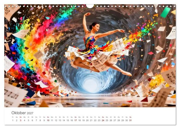 Produktbild: Tanz durch Traumwelten - Fantastische T&auml;nzerinnen in surrealen Klangr&auml;umen (Wandkalender 2027 DIN A3 quer), CALVENDO Monatskalender