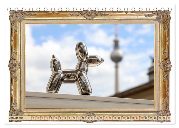Produktbild: Hunde sind Kunst (Tischkalender 2026 DIN A5 quer), CALVENDO Monatskalender