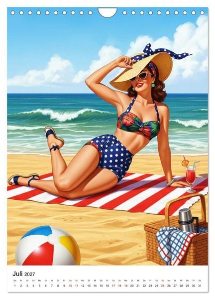 Produktbild: Charme & Kurven: Die Pin-ups der Golden 50s (Wandkalender 2027 DIN A4 hoch), CALVENDO Monatskalender