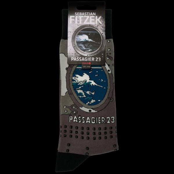 Produktbild: Sebastian Fitzek-Socken "Passagier 23" Gr&ouml;&szlig;e 41 - 46