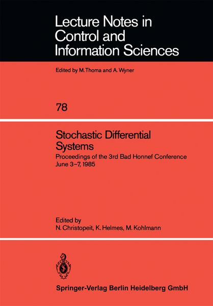 Produktbild: Stochastic Differential Systems
