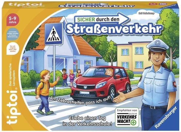 Ravensburger 00173 - tiptoi® Sicher durch den Straßenverkehr, Verkehrsspiel, Lernspiel