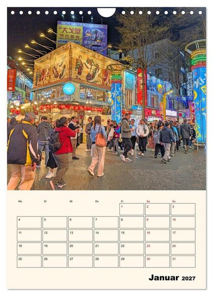 Produktbild: Taipeh &ndash; Stadt der Kontraste (Wandkalender 2027 DIN A4 hoch), CALVENDO Monatskalender