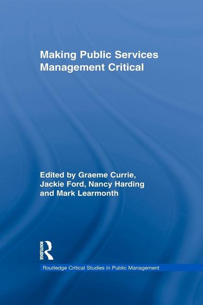 Produktbild: Making Public Services Management Critical