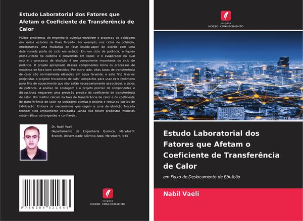 Produktbild: Estudo Laboratorial dos Fatores que Afetam o Coeficiente de Transfer&ecirc;ncia de Calor