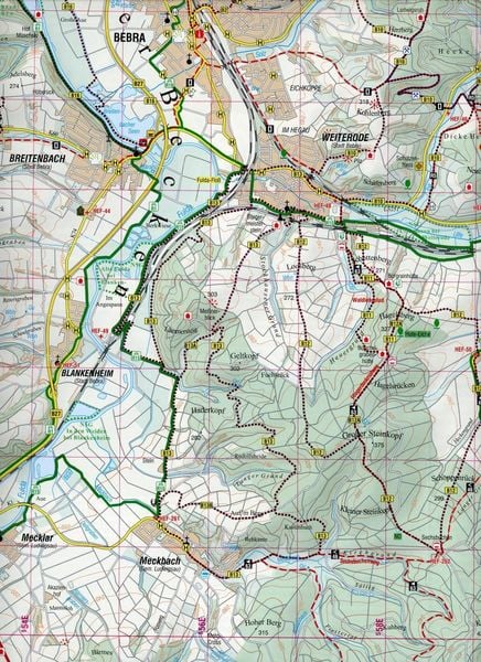 Produktbild: Bebra Rad- und Wanderkarte 1 : 25 000