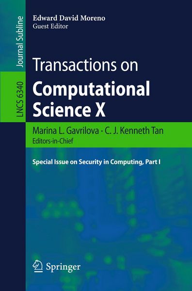 Produktbild: Transactions on Computational Science X