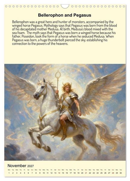 Produktbild: Legends of the Greek Mythology (Wall Calendar 2027 DIN A3 portrait), CALVENDO 12 Month Wall Calendar