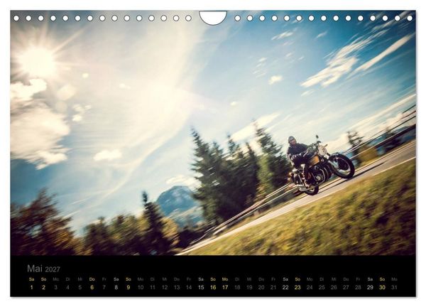 Produktbild: Klassische Motorr&auml;der auf der Piste (Wandkalender 2027 DIN A4 quer), CALVENDO Monatskalender
