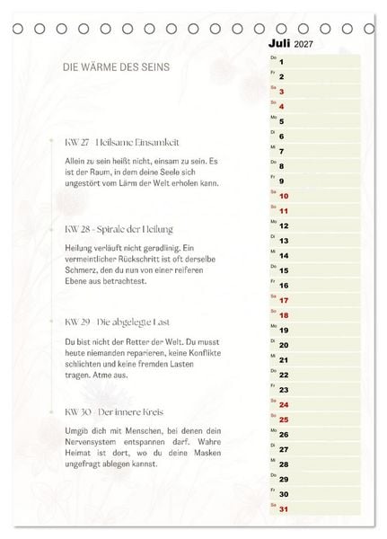 Produktbild: SEELENKOMPASS (Tischkalender 2027 DIN A5 hoch), CALVENDO Monatskalender