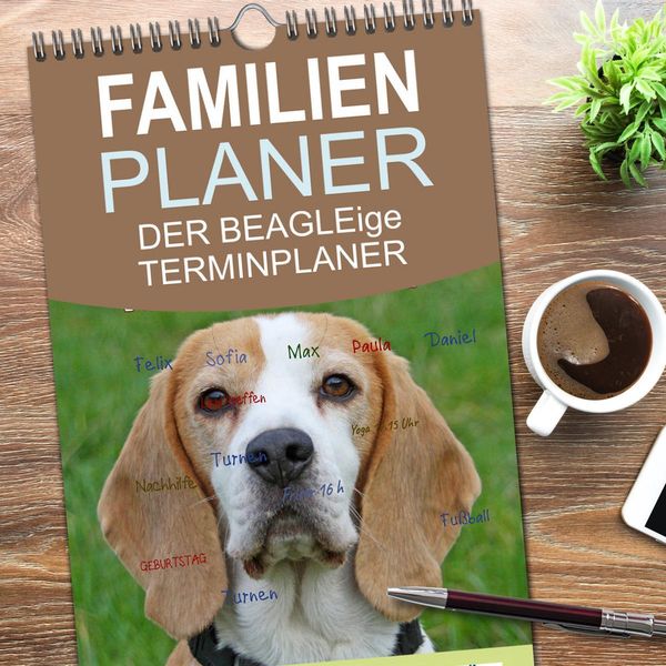 Produktbild: Familienplaner 2026 - DER BEAGLEige TERMINPLANER mit 5 Spalten (Wandkalender, 21 x 45 cm) CALVENDO