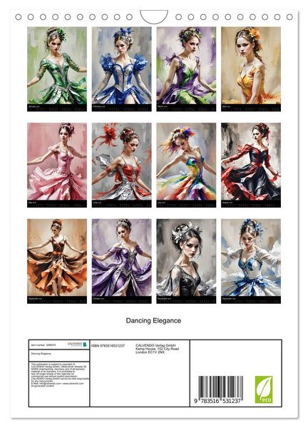 Produktbild: Dancing Elegance (Wall Calendar 2026 DIN A4 portrait), CALVENDO 12 Month Wall Calendar