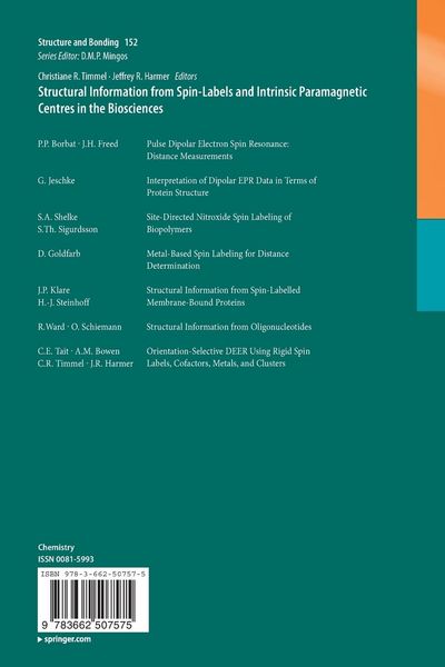 Produktbild: Structural Information from Spin-Labels and Intrinsic Paramagnetic Centres in the Biosciences