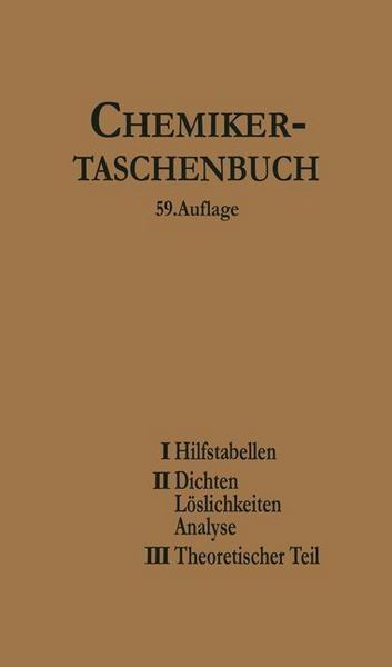 Produktbild: Chemiker-Taschenbuch