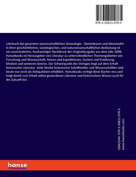 Produktbild: Lehrbuch der gesamten wissenschaftlichen Genealogie