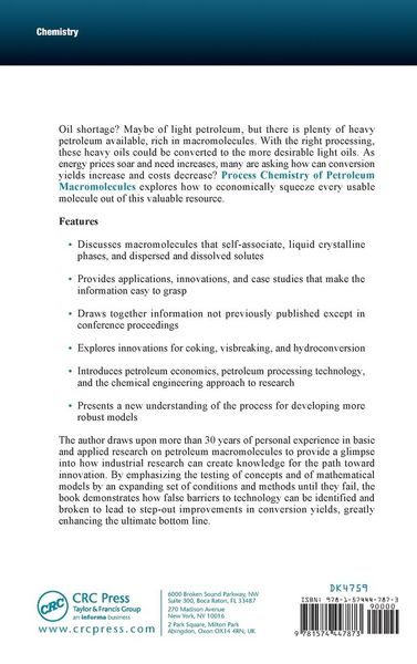 Produktbild: Process Chemistry of Petroleum Macromolecules