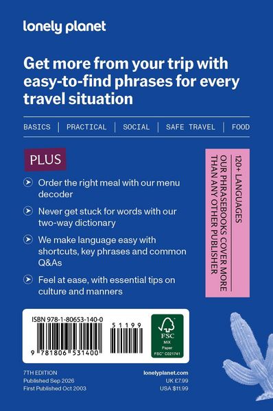 Produktbild: Lonely Planet Mexican Spanish Travel Phrasebook & Dictionary