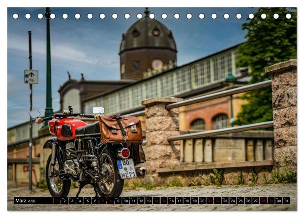 Produktbild: Meine MZ ES 250/2 unterwegs in Chemnitz (Tischkalender 2026 DIN A5 quer), CALVENDO Monatskalender