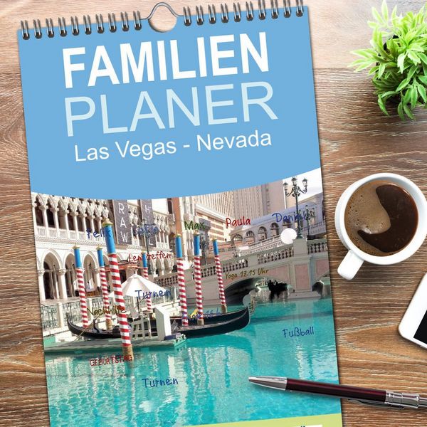 Produktbild: Familienplaner 2026 - Las Vegas - Nevada mit 5 Spalten (Wandkalender, 21 x 45 cm) CALVENDO