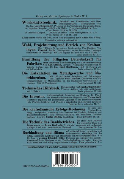 Produktbild: Die Selbstkostenberechnung im Fabrikbetriebe