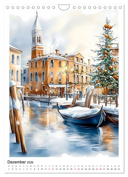 Produktbild: Venedig - Br&uuml;cken, Kan&auml;le, Gondeln (Wandkalender 2026 DIN A4 hoch), CALVENDO Monatskalender