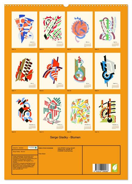 Produktbild: Serge Gladky - Blumen (hochwertiger Premium Wandkalender 2026 DIN A2 hoch), Kunstdruck in Hochglanz
