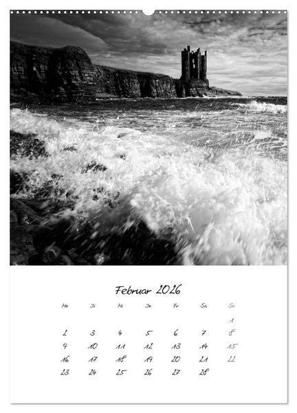Produktbild: Schottland Monochrom (Wandkalender 2026 DIN A2 hoch), CALVENDO Monatskalender