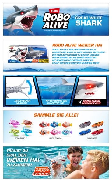 Produktbild: ZURU Robo Alive - Wei&szlig;er Hai