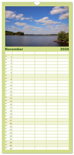Produktbild: Familienplaner 2026 - Schweden 2026 mit 5 Spalten (Wandkalender, 21 x 45 cm) CALVENDO