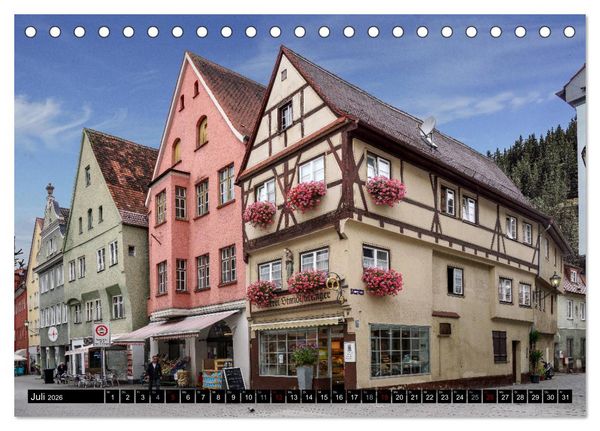 Produktbild: Das Allg&auml;u - Seine malerischen Altst&auml;dte (Tischkalender 2026 DIN A5 quer), CALVENDO Monatskalender