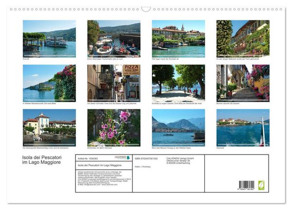 Produktbild: Isola dei Pescatori im Lago Maggiore (Wandkalender 2026 DIN A2 quer), CALVENDO Monatskalender