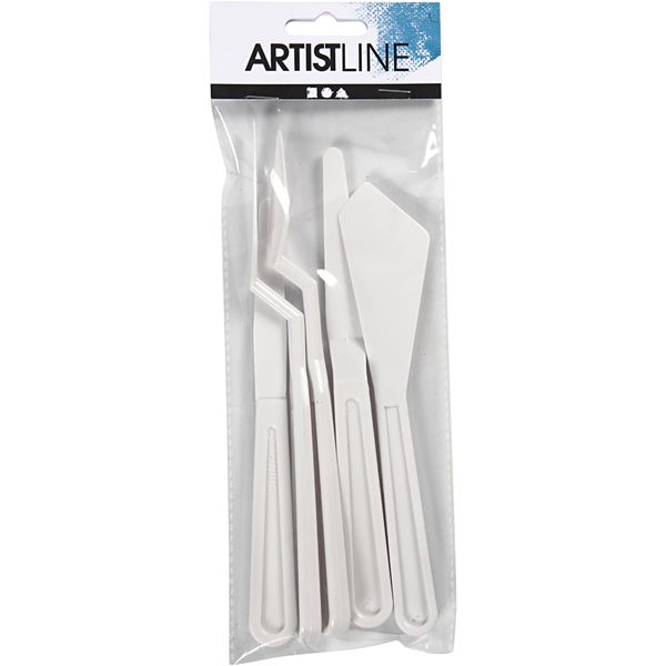 Produktbild: Creativ Company Plastik Spachtel, L 17-20 cm, B 13-33 mm, Wei&szlig;, 1 Stk