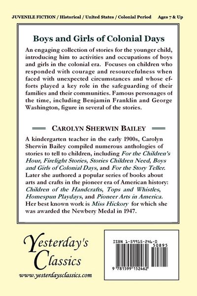Produktbild: Boys and Girls of Colonial Days (Yesterday's Classics)