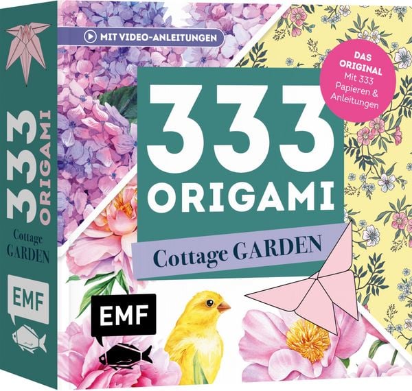 Produktbild: 333 Origami &ndash; Cottage Garden &ndash; Wundersch&ouml;ne Papiere falten f&uuml;r Blumen-Fans
