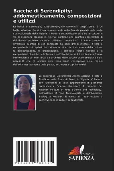 Produktbild: Bacche di Serendipity: addomesticamento, composizioni e utilizzi