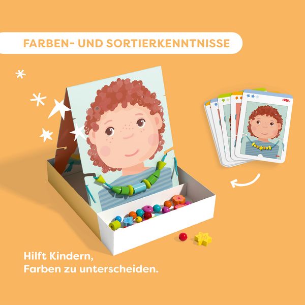 Produktbild: HABA 2012247001 - Jewelry Fun, F&auml;delspiel Schmuckst&uuml;cke, 63-teilig