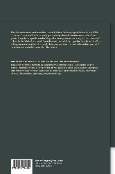 Produktbild: The Language of Colour in the Bible