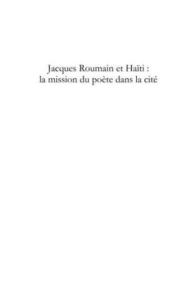 Produktbild: Jacques Roumain et Haiti