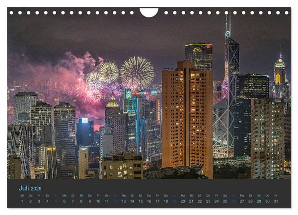 Produktbild: Hong Kong - Skylines (Wandkalender 2026 DIN A4 quer), CALVENDO Monatskalender