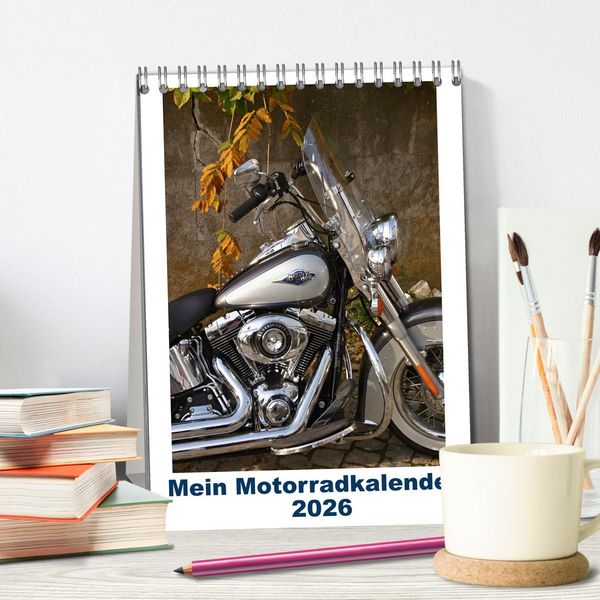 Produktbild: Mein Motorradkalender (Tischkalender 2026 DIN A5 hoch), CALVENDO Monatskalender