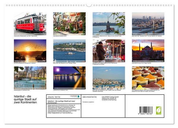 Produktbild: Istanbul - die quirlige Stadt auf zwei Kontinenten (hochwertiger Premium Wandkalender 2026 DIN A2 quer), Kunstdruck in Hochglanz