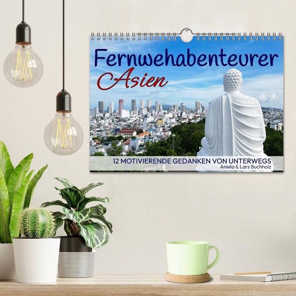 Produktbild: Fernwehabenteurer Asien - 12 Motivierende Gedanken von unterwegs (Wandkalender 2027 DIN A4 quer), CALVENDO Monatskalender