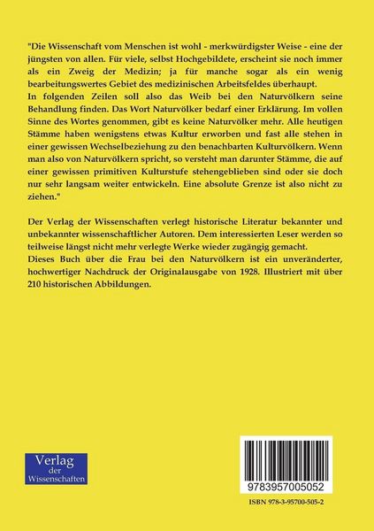 Produktbild: Das Weib bei den Naturv&ouml;lkern