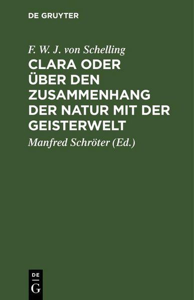 Produktbild: Clara oder &uuml;ber den Zusammenhang der Natur mit der Geisterwelt
