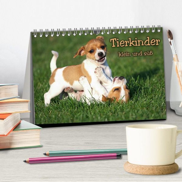 Produktbild: Tierkinder klein und s&uuml;&szlig; (Tischkalender 2026 DIN A5 quer), CALVENDO Monatskalender